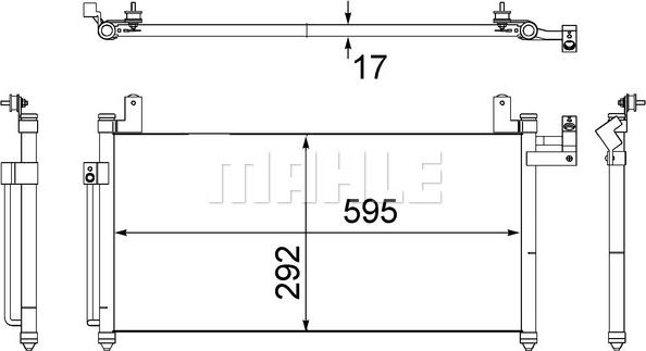 MAHLE AC 491 000S - Lauhdutin, ilmastointilaite inparts.fi