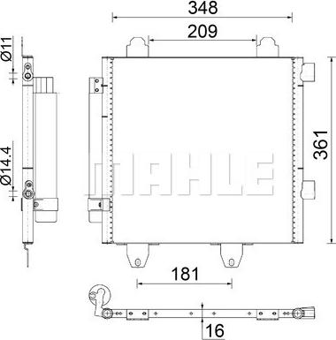 MAHLE AC 459 001S - Lauhdutin, ilmastointilaite inparts.fi