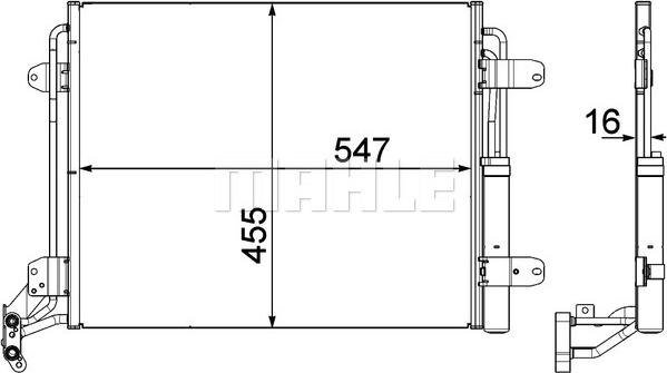 MAHLE AC 454 000P - Lauhdutin, ilmastointilaite inparts.fi