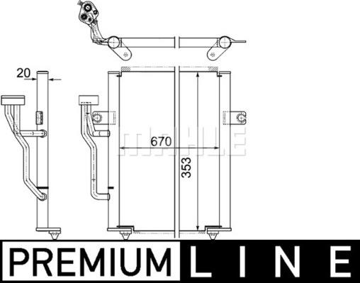 MAHLE AC 458 000P - Lauhdutin, ilmastointilaite inparts.fi