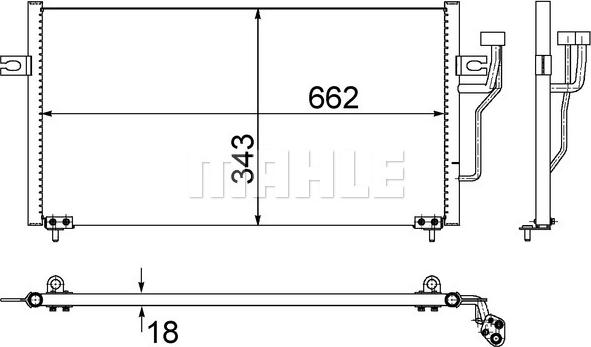 MAHLE AC 458 000S - Lauhdutin, ilmastointilaite inparts.fi