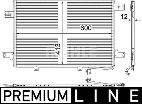 MAHLE AC 452 000P - Lauhdutin, ilmastointilaite inparts.fi