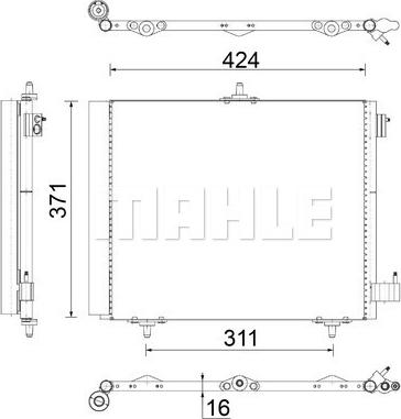 MAHLE AC 460 000S - Lauhdutin, ilmastointilaite inparts.fi