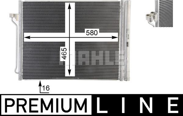 MAHLE AC 463 000P - Lauhdutin, ilmastointilaite inparts.fi