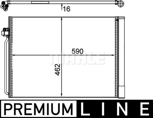 MAHLE AC 405 000P - Lauhdutin, ilmastointilaite inparts.fi