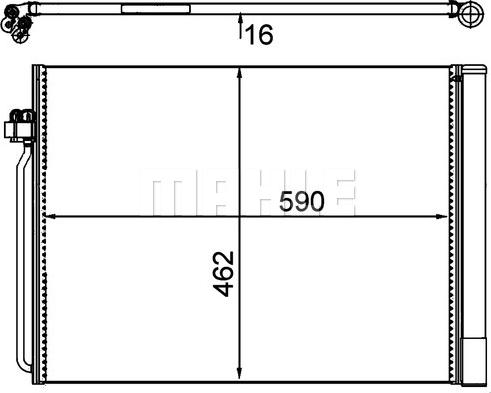 MAHLE AC 405 000P - Lauhdutin, ilmastointilaite inparts.fi