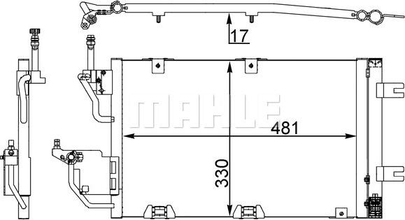 MAHLE AC 400 000S - Lauhdutin, ilmastointilaite inparts.fi