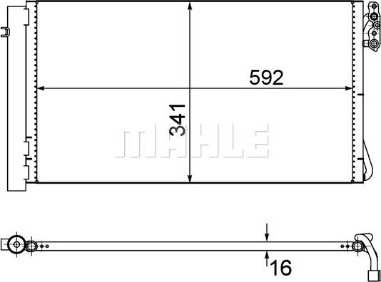 MAHLE AC 414 000P - Lauhdutin, ilmastointilaite inparts.fi