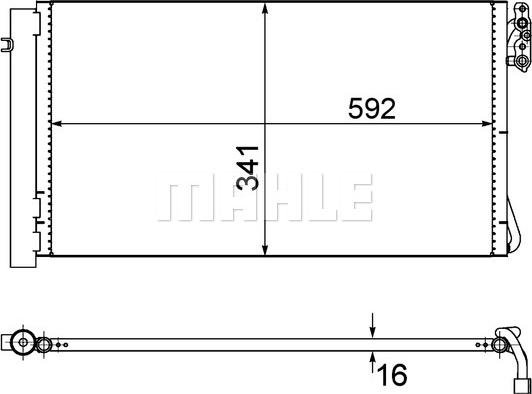 MAHLE AC 414 001S - Lauhdutin, ilmastointilaite inparts.fi