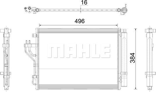 MAHLE AC 43 000P - Lauhdutin, ilmastointilaite inparts.fi