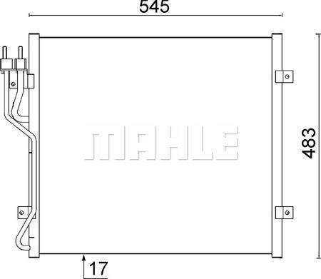 MAHLE AC 545 000S - Lauhdutin, ilmastointilaite inparts.fi