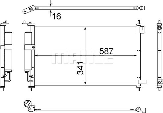 MAHLE AC 559 000S - Lauhdutin, ilmastointilaite inparts.fi