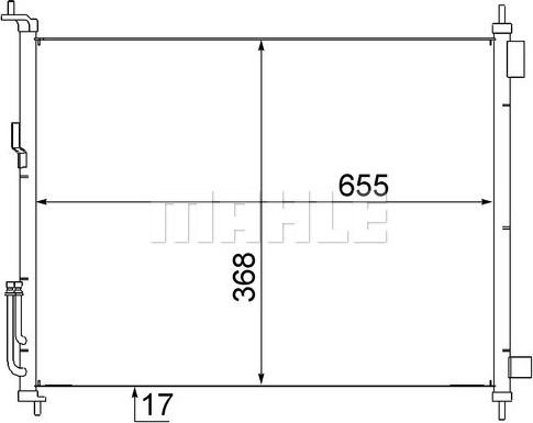 MAHLE AC 558 000S - Lauhdutin, ilmastointilaite inparts.fi