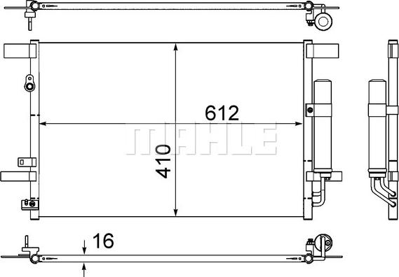 MAHLE AC 557 000S - Lauhdutin, ilmastointilaite inparts.fi