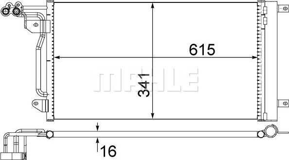 MAHLE AC 566 000S - Lauhdutin, ilmastointilaite inparts.fi