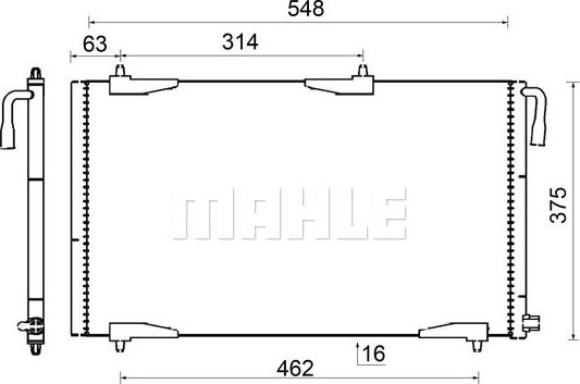 MAHLE AC 501 000S - Lauhdutin, ilmastointilaite inparts.fi