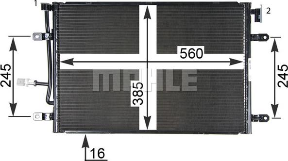 MAHLE AC 508 000P - Lauhdutin, ilmastointilaite inparts.fi