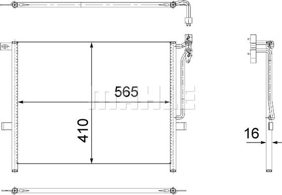 MAHLE AC 502 001S - Lauhdutin, ilmastointilaite inparts.fi