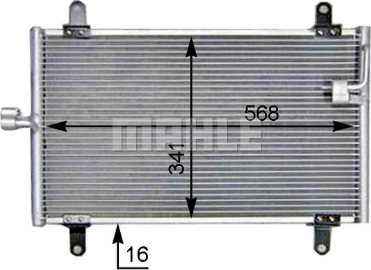 MAHLE AC 514 000S - Lauhdutin, ilmastointilaite inparts.fi