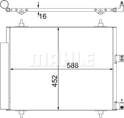 MAHLE AC 515 000S - Lauhdutin, ilmastointilaite inparts.fi