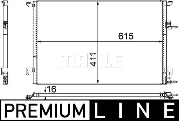 MAHLE AC 589 000P - Lauhdutin, ilmastointilaite inparts.fi