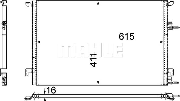 MAHLE AC 589 000P - Lauhdutin, ilmastointilaite inparts.fi