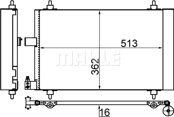 MAHLE AC 585 001S - Lauhdutin, ilmastointilaite inparts.fi