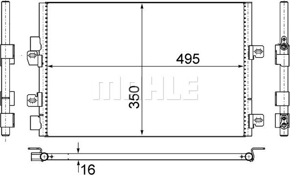 MAHLE AC 525 000S - Lauhdutin, ilmastointilaite inparts.fi