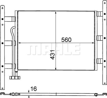 MAHLE AC 520 000S - Lauhdutin, ilmastointilaite inparts.fi