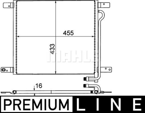 MAHLE AC 521 000P - Lauhdutin, ilmastointilaite inparts.fi