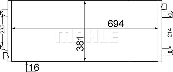 MAHLE AC 527 000S - Lauhdutin, ilmastointilaite inparts.fi