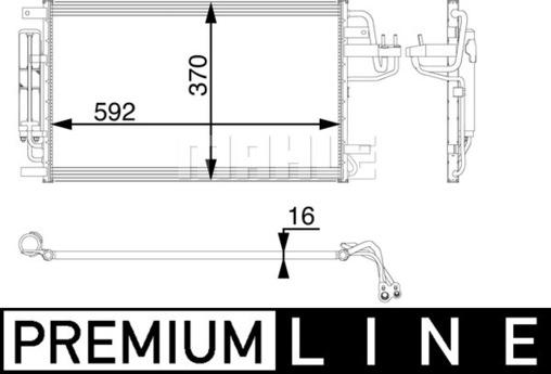 MAHLE AC 57 000P - Lauhdutin, ilmastointilaite inparts.fi