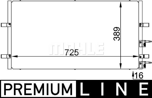 MAHLE AC 695 000P - Lauhdutin, ilmastointilaite inparts.fi