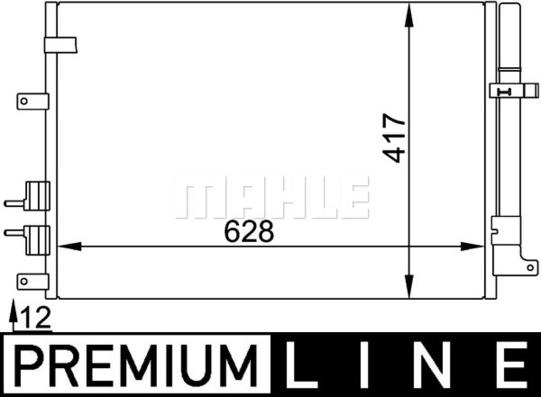 MAHLE AC 696 000P - Lauhdutin, ilmastointilaite inparts.fi