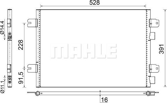 MAHLE AC 691 000S - Lauhdutin, ilmastointilaite inparts.fi