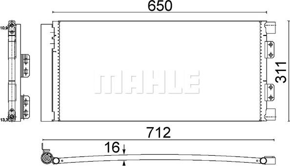 MAHLE AC 640 000S - Lauhdutin, ilmastointilaite inparts.fi