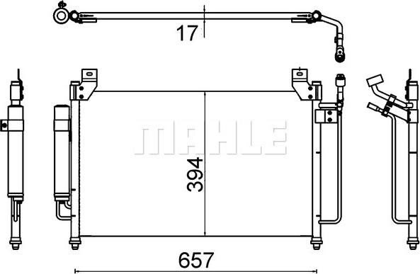 MAHLE AC 642 000S - Lauhdutin, ilmastointilaite inparts.fi