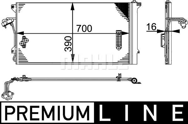 MAHLE AC 659 000P - Lauhdutin, ilmastointilaite inparts.fi