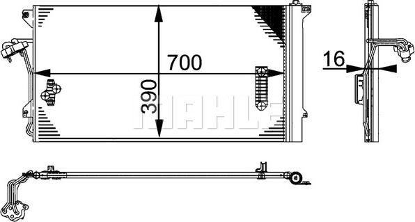 MAHLE AC 659 000P - Lauhdutin, ilmastointilaite inparts.fi