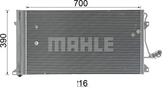 MAHLE AC 659 000P - Lauhdutin, ilmastointilaite inparts.fi