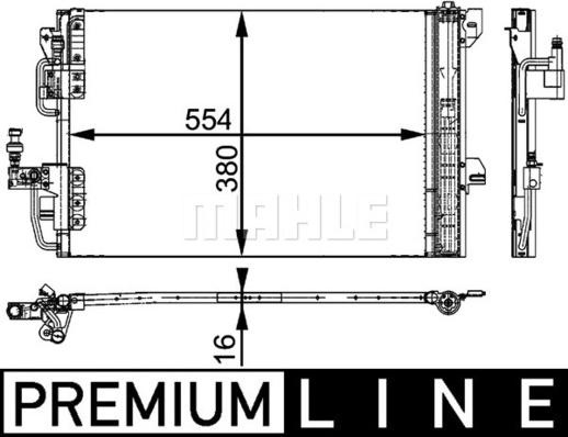 MAHLE AC 665 000P - Lauhdutin, ilmastointilaite inparts.fi