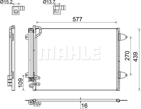 MAHLE AC 666 000S - Lauhdutin, ilmastointilaite inparts.fi