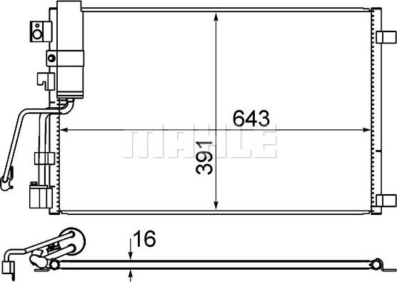 MAHLE AC 605 000S - Lauhdutin, ilmastointilaite inparts.fi