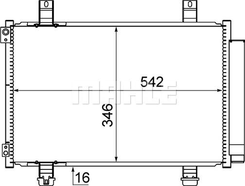 MAHLE AC 611 000S - Lauhdutin, ilmastointilaite inparts.fi