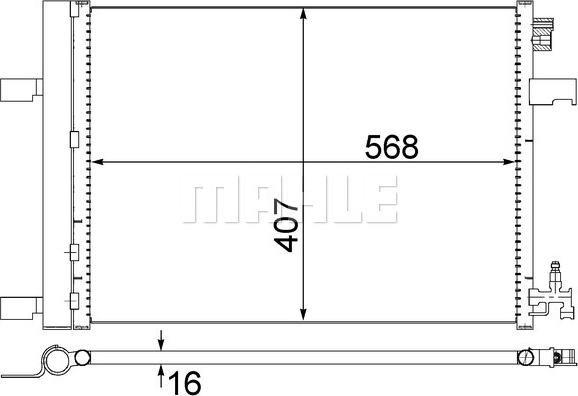 MAHLE AC 636 000S - Lauhdutin, ilmastointilaite inparts.fi