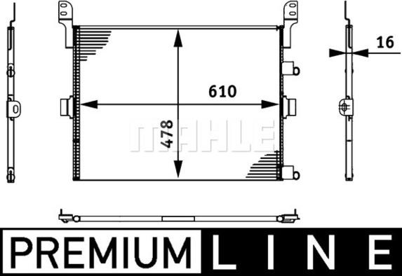 MAHLE AC 673 000P - Lauhdutin, ilmastointilaite inparts.fi