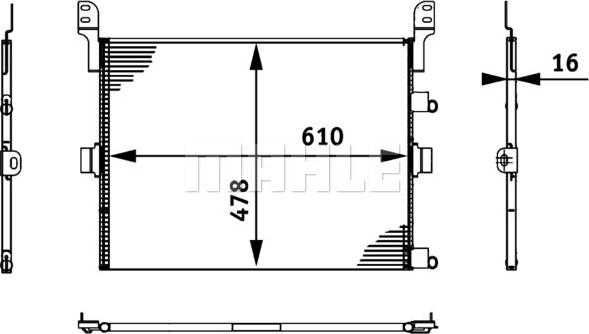 MAHLE AC 673 000S - Lauhdutin, ilmastointilaite inparts.fi