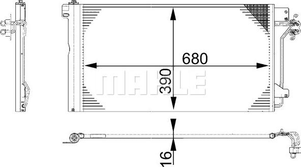 MAHLE AC 672 000S - Lauhdutin, ilmastointilaite inparts.fi