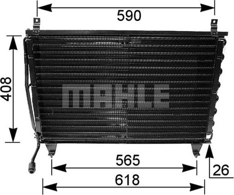 MAHLE AC 167 000P - Lauhdutin, ilmastointilaite inparts.fi