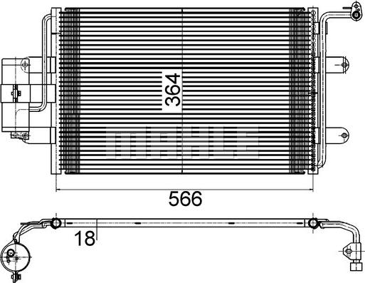 MAHLE AC 180 000S - Lauhdutin, ilmastointilaite inparts.fi